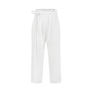 Paloma Paper Bag Pants - White