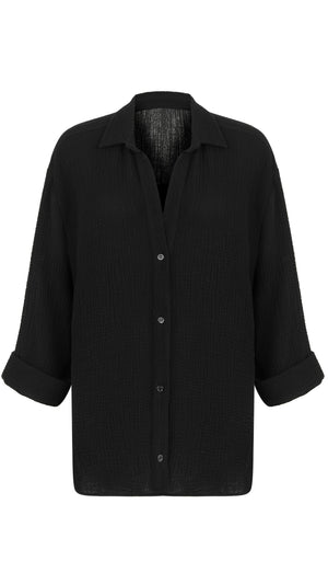 Echo Black Maxi Shirt
