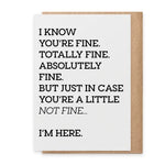 A Little Not Fine | Greeting Card
