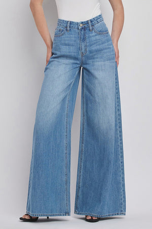 Olivia Super High Rise Wide Leg Jean | Medium Wash | Full Length