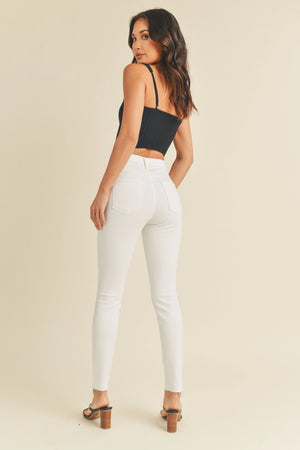 Holly Super Soft Scissor Cut Skinny Jeans | White