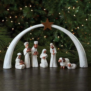 Whitewashed Albizia Nativity