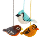 Felted Bird Ornaments | Set of Three