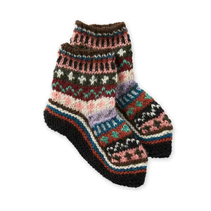 Remnant Knit Slipper Socks