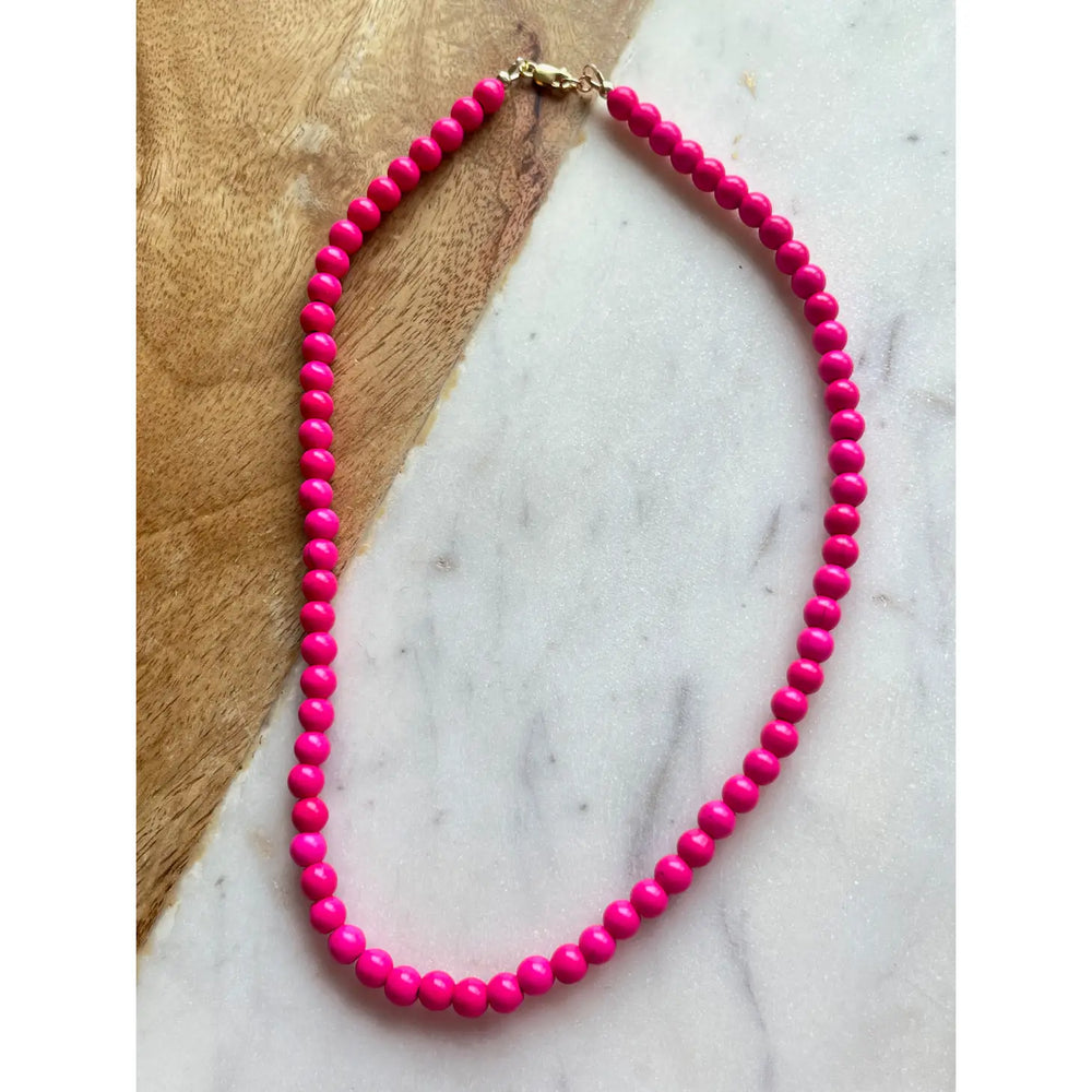 Alisa Beaded Necklace | Pink