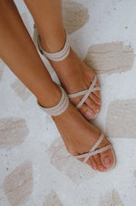Calypso Thong Leather Sandals | Beige