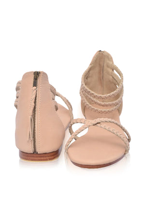 Calypso Thong Leather Sandals | Beige