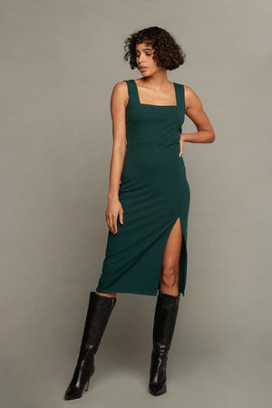 Emily Dress in Hunter Green