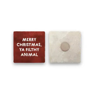 
            
                Load image into Gallery viewer, Filthy Animal | Marble Holiday Magnet
            
        