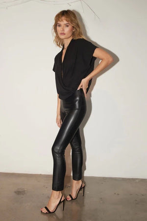 Beth Vegan Leather Crop Pant