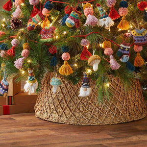 Hogla Basket Boho Christmas Tree Collar