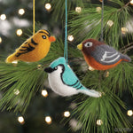 Felted Bird Ornaments | Set of Three