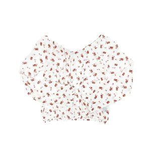 Summertime Floral Top | Dainty Red Floral
