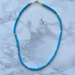 Alexandrine Necklace | Turquoise Magnesite + Gold Filled Accents