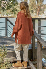 Emma Knit Cardigan Sweater in Brick | Final Sale