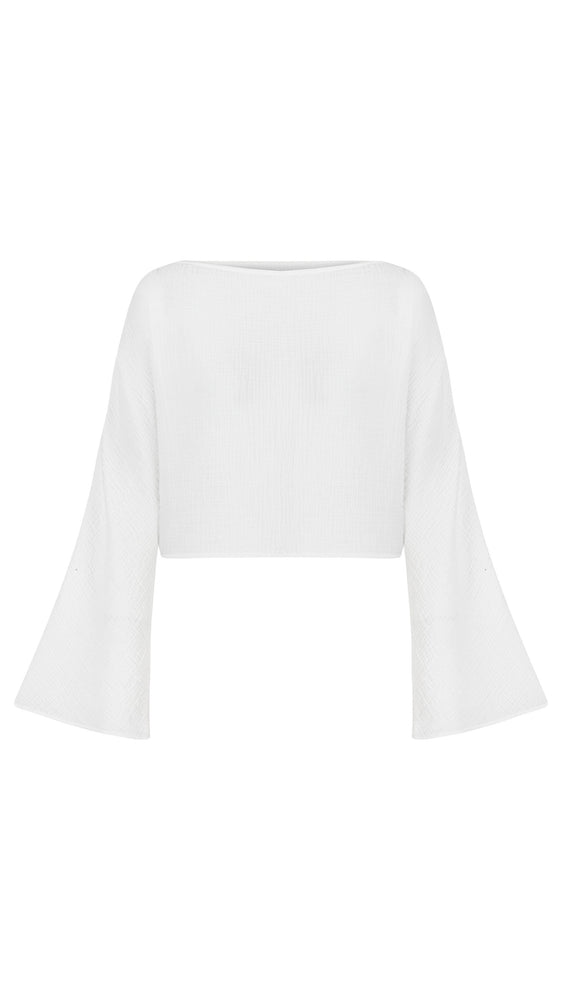 
            
                Load image into Gallery viewer, Echo Crop Top - White
            
        