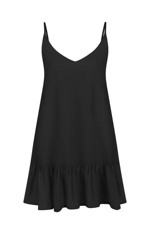 Liv Mini Ruffle Dress | Black