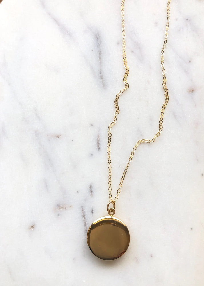 Monica Gold Locket Necklace | 14K Gold Filled