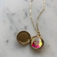 Monica Gold Locket Necklace | 14K Gold Filled