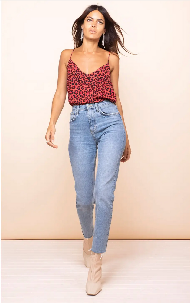 
            
                Load image into Gallery viewer, Birdie Cami Top in Red Leopard - by Dancing Leopard | Final Sale
            
        