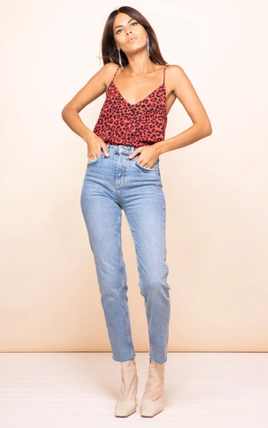 
            
                Load image into Gallery viewer, Birdie Cami Top in Red Leopard - by Dancing Leopard | Final Sale
            
        