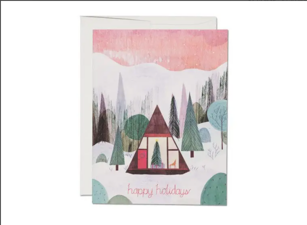 
            
                Load image into Gallery viewer, Modern Cabin &amp;quot;Happy Holidays&amp;quot; Greeting Card
            
        