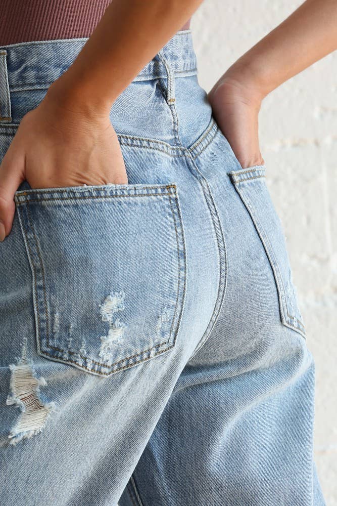 Harmony Mid-rise Distressed Jeans | Final Sale