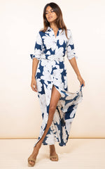 Dove Dress in Navy Bloom