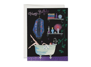 Happy Birthday Bath Tub Greeting Card