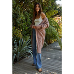 Lissette Knit Duster Sweater in Dusty Mauve