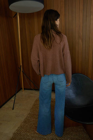 
            
                Load image into Gallery viewer, Juliette Mock Neck Sweater in Dusty Rose | Final Sale
            
        