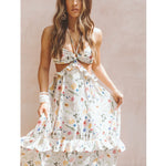 Victoria Maxi Dress | Floral Cut Out Ruffled Maxi Dress