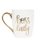Boss Lady | Gold and White Coffee Mug | Final Sale