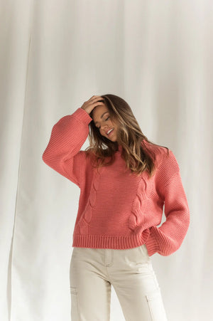 
            
                Load image into Gallery viewer, Jeanne Sweater in Pink Coral
            
        